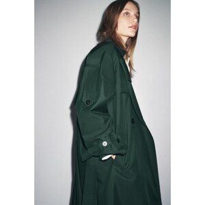 ZARA OVERSIDE WATER REPELLENT TRENCH COAT ZW COLLECTION